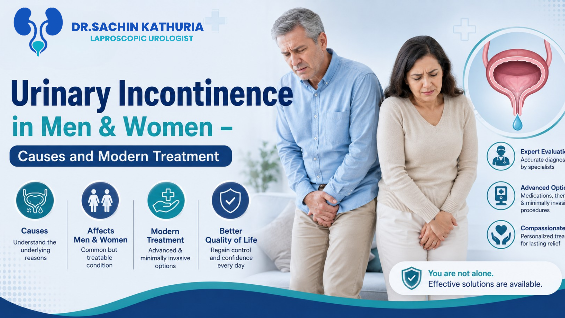 Urinary Incontinence in Men & Women – Causes and Modern Treatment